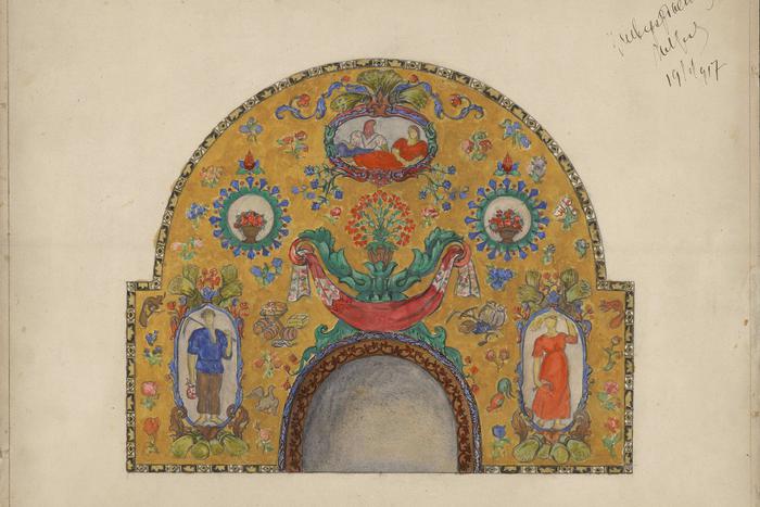 В Бахрушинском музее обнаружили эскизы росписей для Казанского вокзала, считавшиеся утраченными