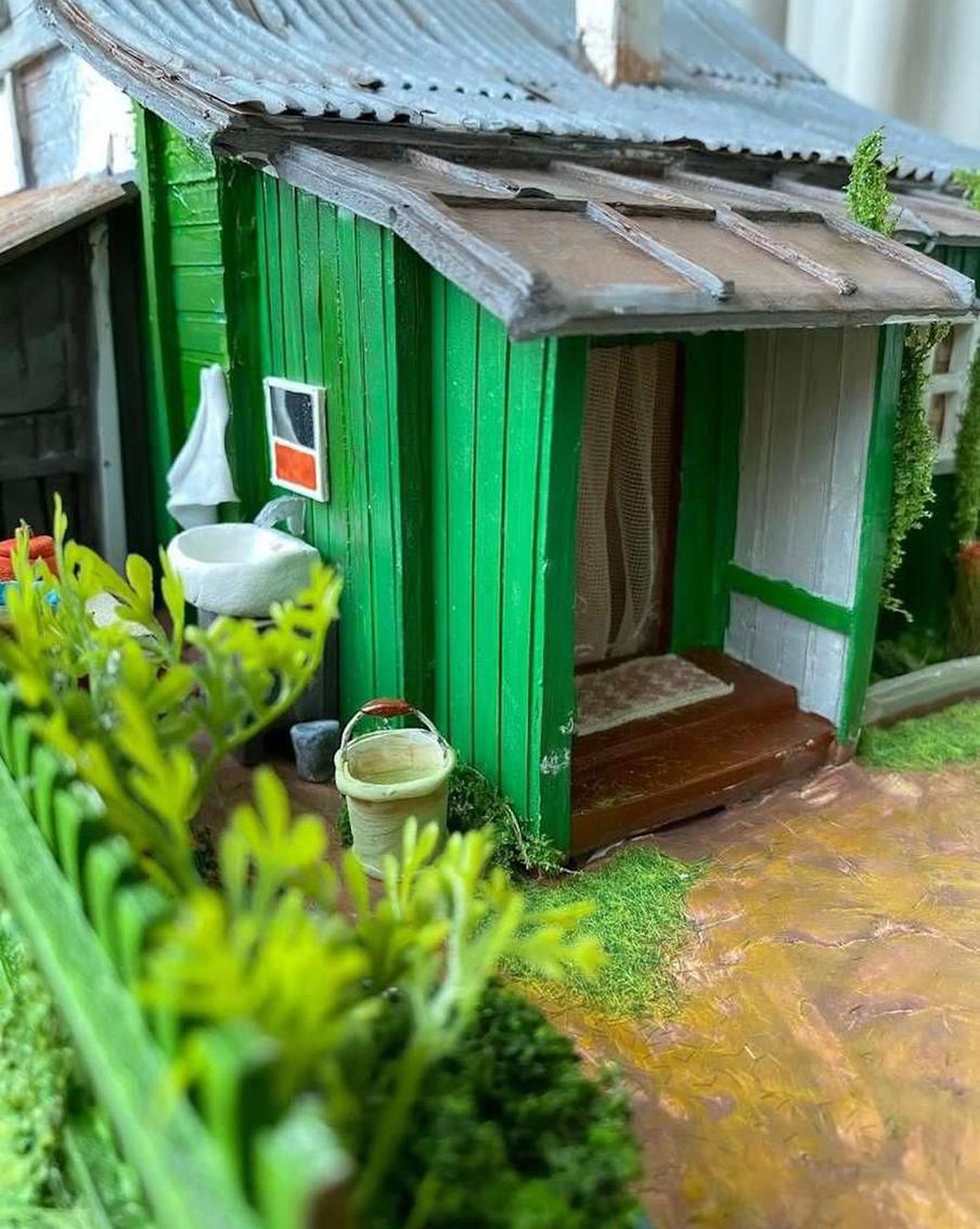 Домик из Забайкалья, сделанный по фотографиям.