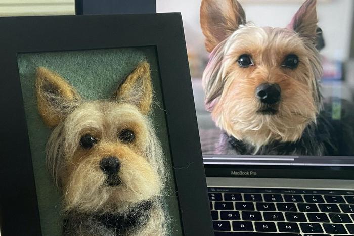 Художница создаёт портреты милых 3D-щенков из войлока