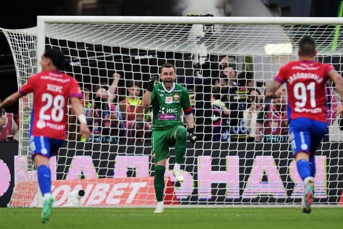 ЦСКА в восьмой раз выиграл Кубок России, переиграв в серии пенальти "Краснодар"