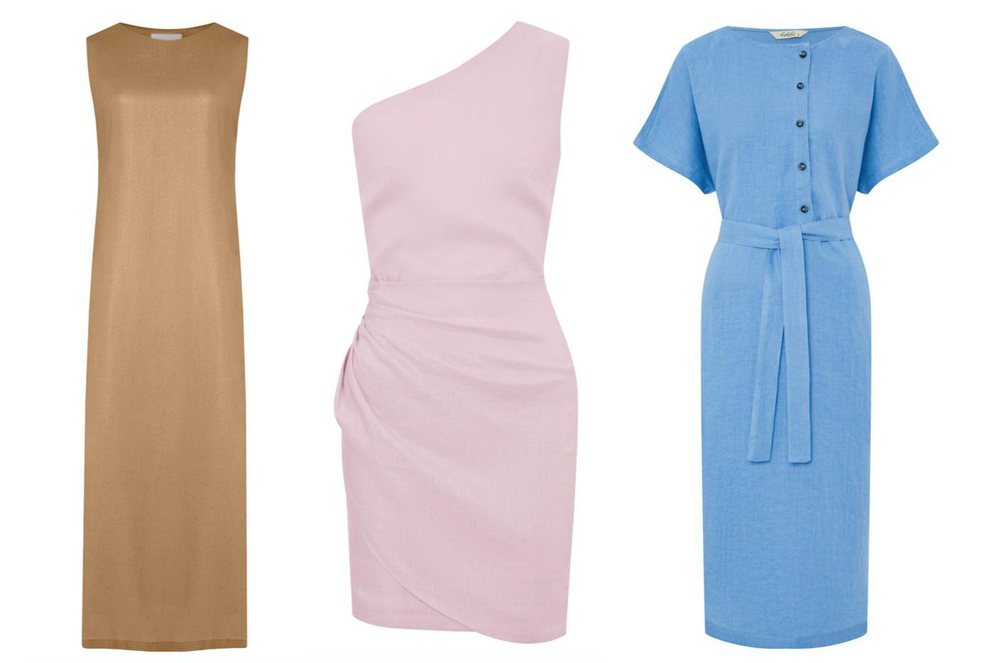 Платья Saffron & Rose (11 475 руб.) / Hass (10 000 руб.) / Lecom One (12 900 руб.)