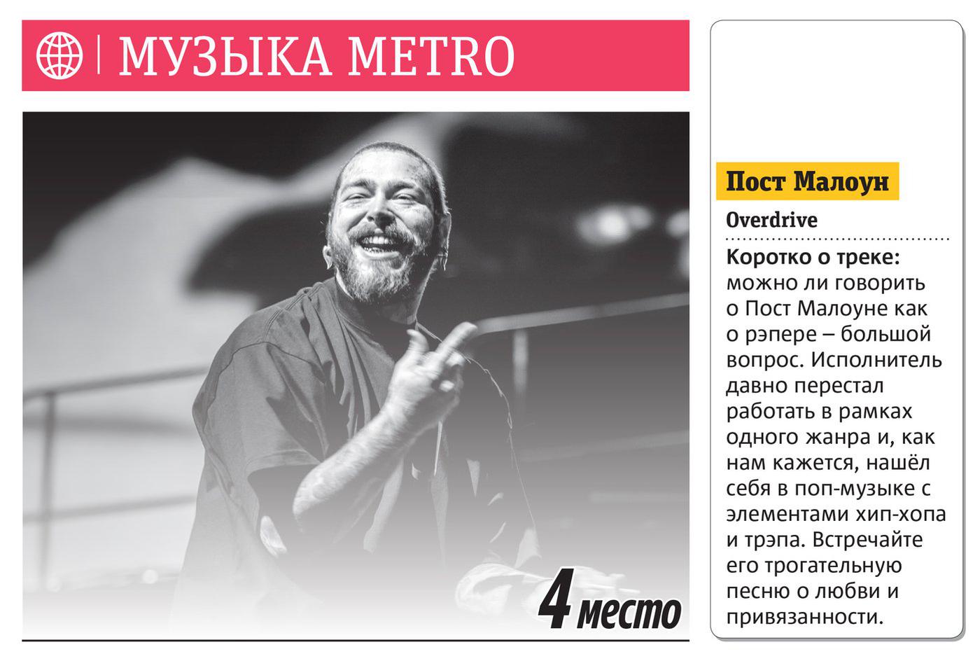 Еженедельный хит-парад Metro