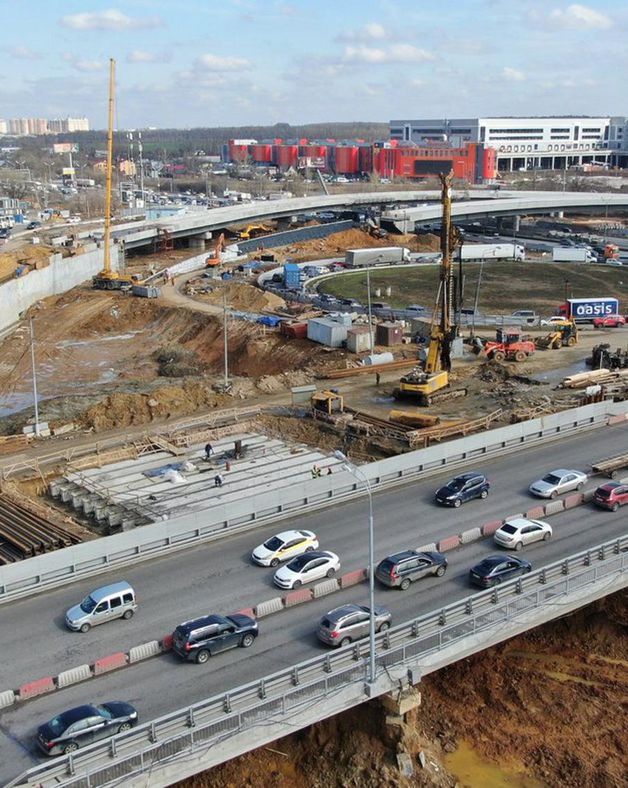 Собянин: Новый путепровод с МКАД на трассу М4 "Дон" разгрузит трафик