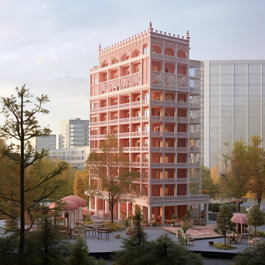 Башни застройщика "ПИК" обрели балконы и стали воздушными розовыми постройками.