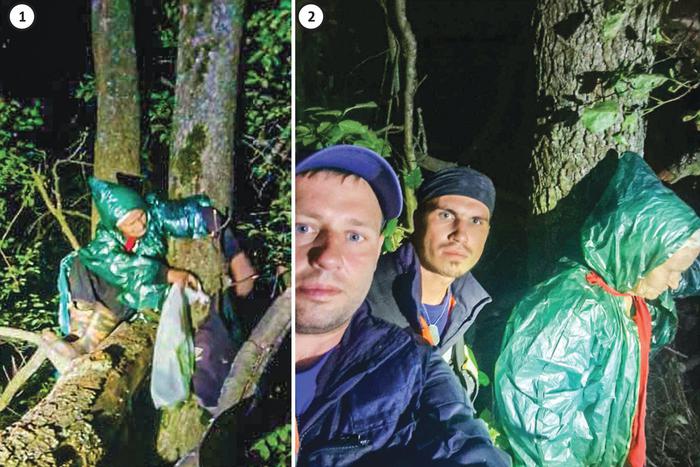 Заблудившаяся в лесу пенсионерка привязала себя на ночь к дереву