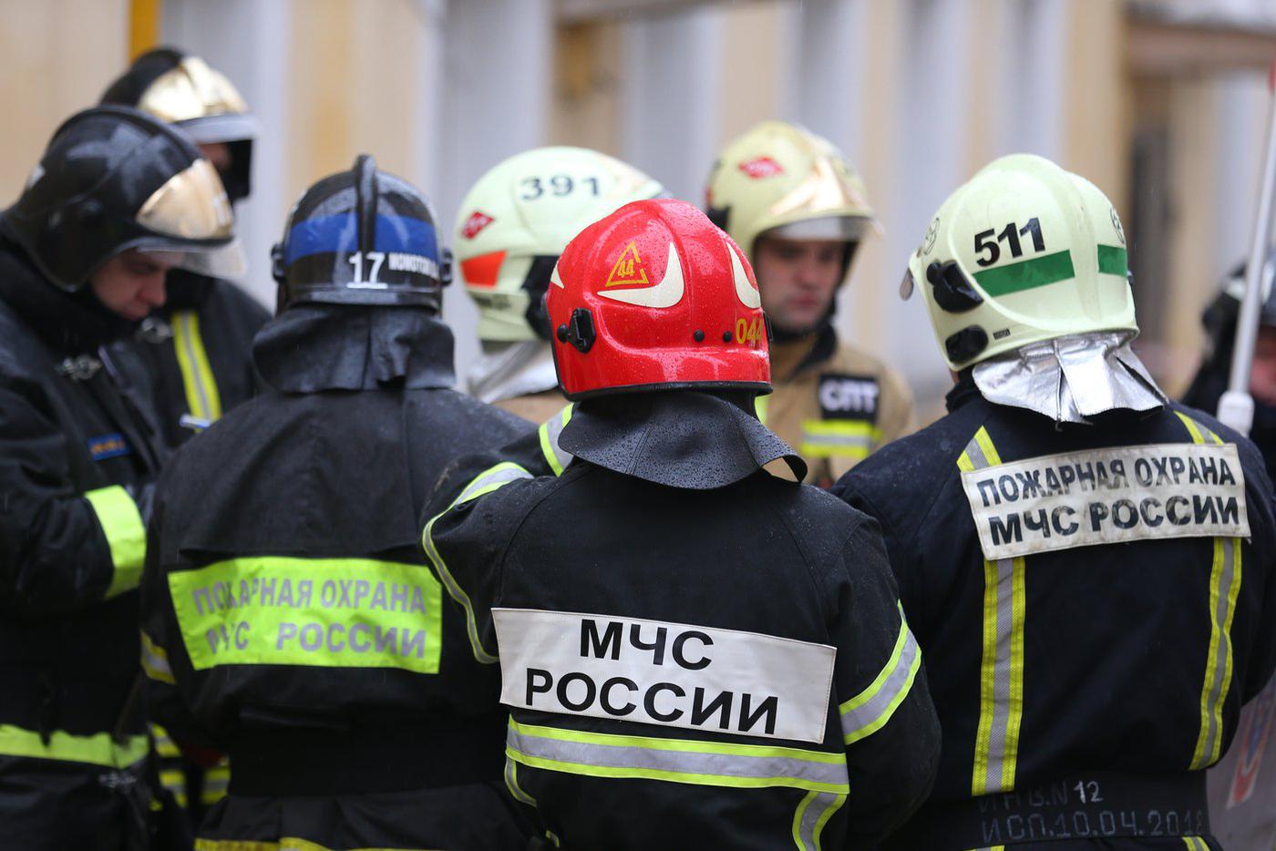 В Москве спасатели достали людей и собаку из горящего подъезда семиэтажного дома