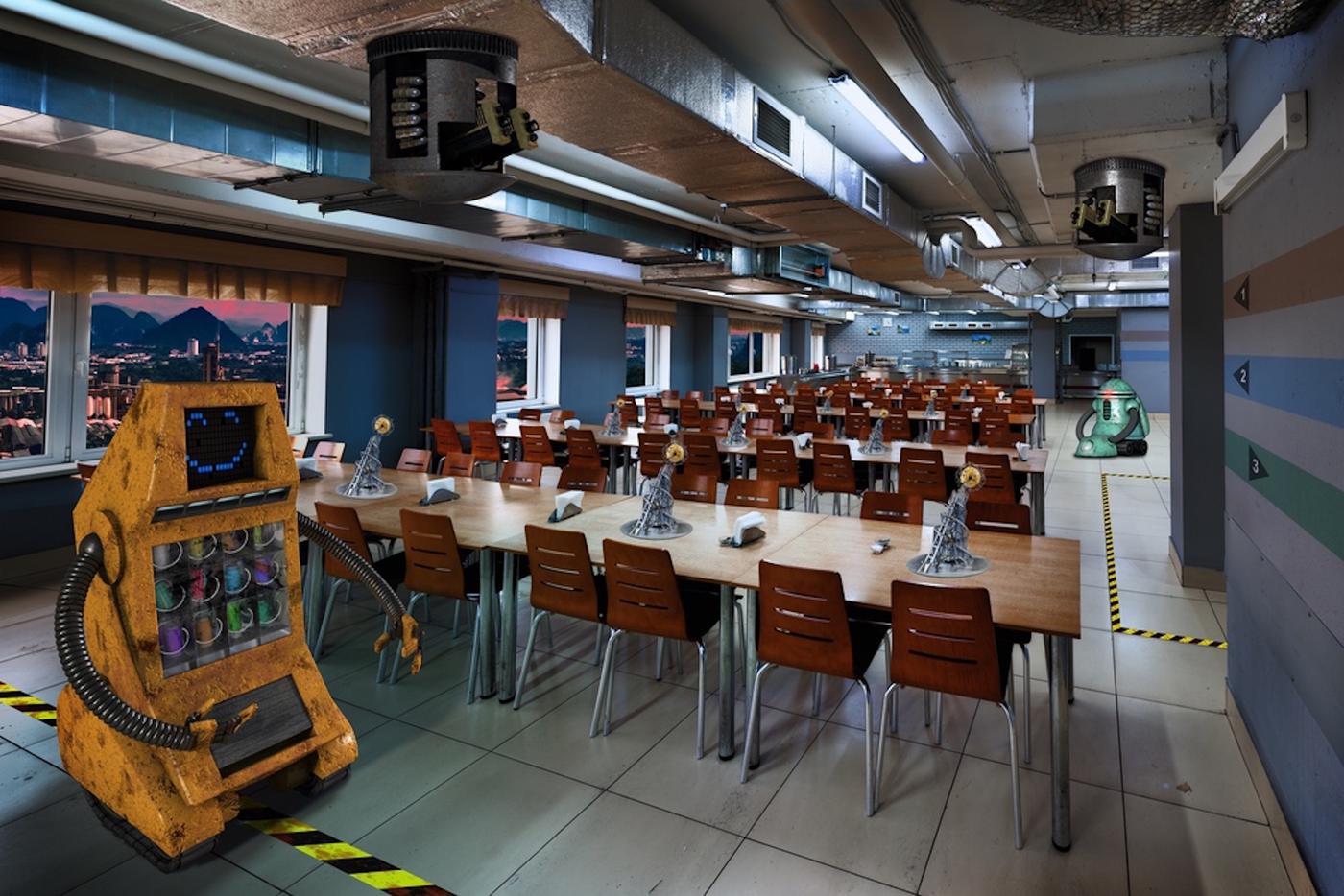 «Столовая свободы». Свобода и порядок – человечеству постоянно приходится решать. И каждый сам выбирает «рецепт» блюда жизни, которое ему сервируют в «столовой» общества. Однако от посетителя уже не зависит, будет ли это блюдо съедобно.