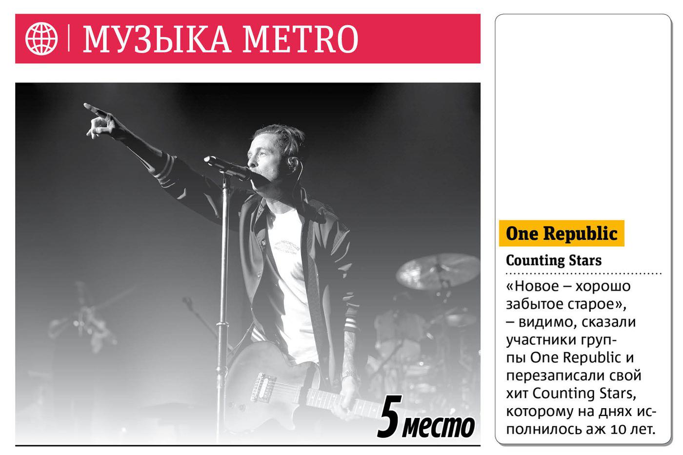 Еженедельный хит-парад Metro