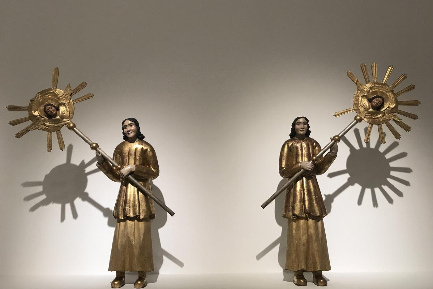 Ангелы с рипидами. Конец XVIII века. Дерево, резьба, левкас, темпера, позолота.