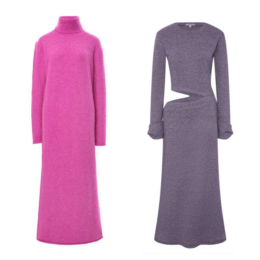 Платье трикотажное Incity (3799 руб.) / платье трикотажное Post Meridiem (14 500 руб.)