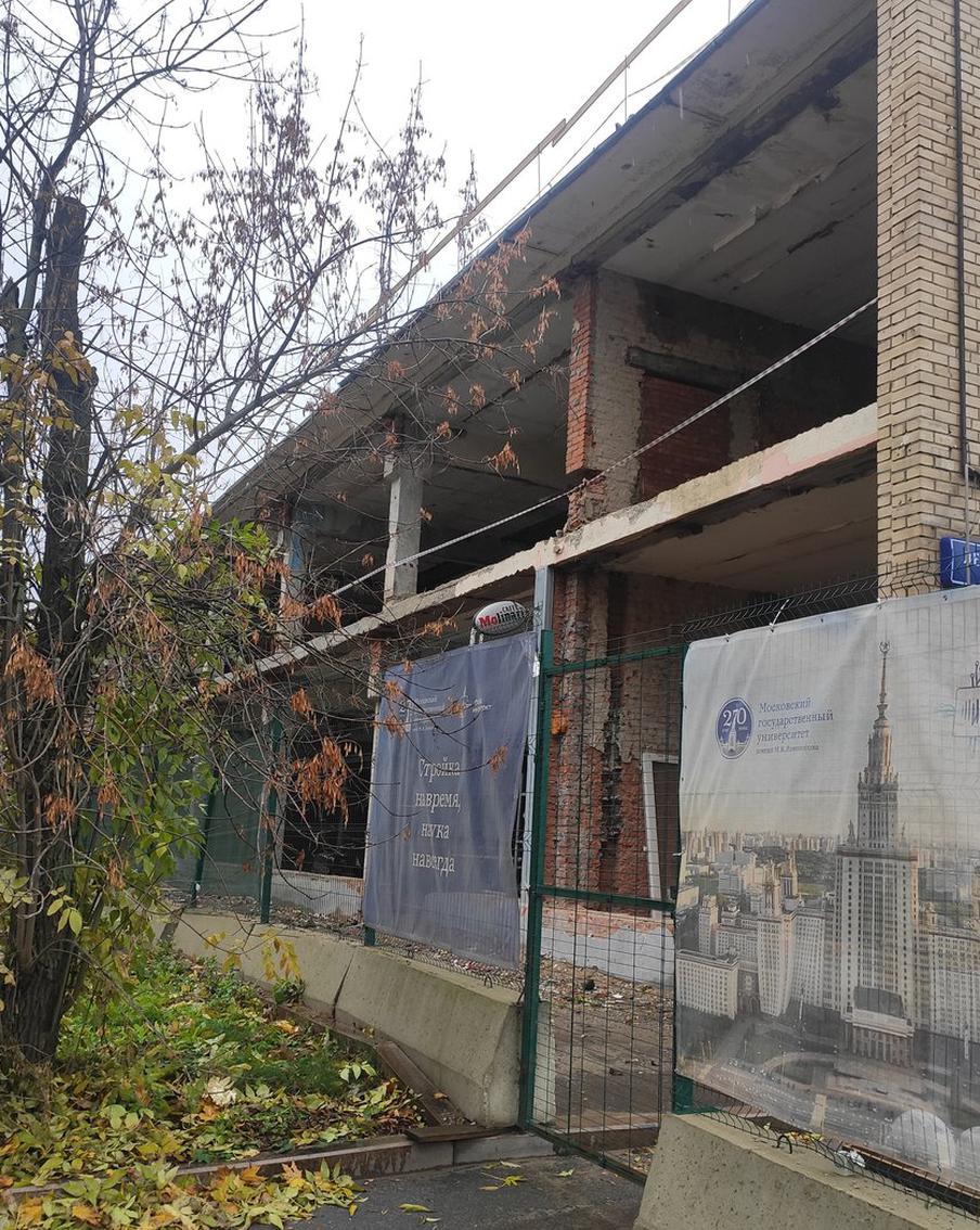 Бывшие студенты тоскуют по гастроному: на территории МГУ перестраивают здание, где находилось культовое заведение