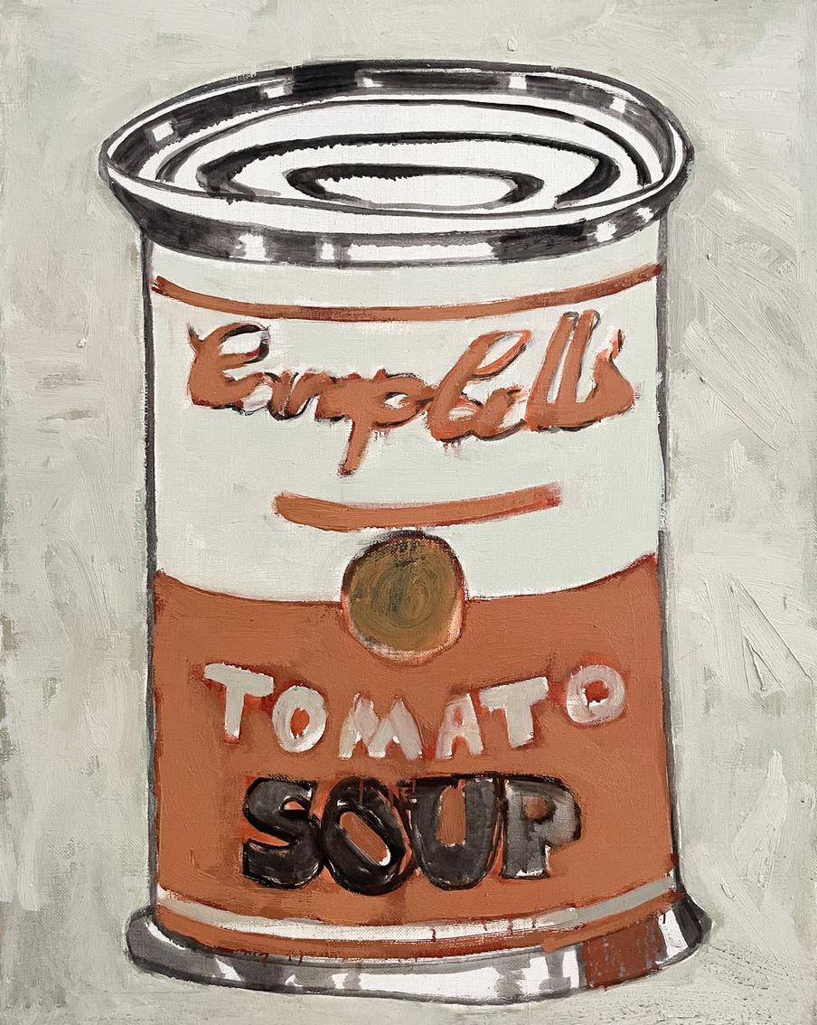 Авдей Тер-Оганьян. "Энди Уорхол. Campbells soup". Подражание классика отечественного поп-арта главному произведению Уорхола – банке томатного супа.