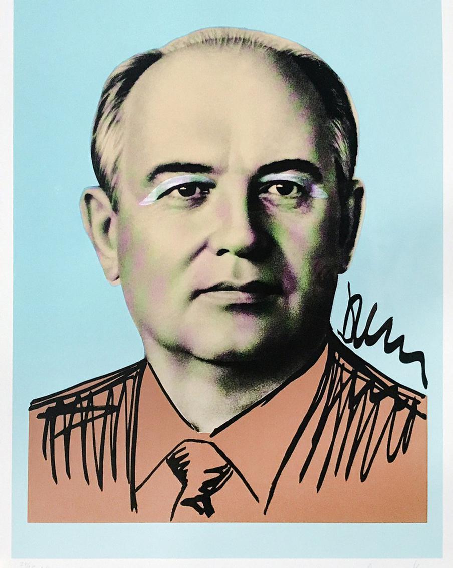 Александр Косолапов. "Горби Мао". Произведения Уорхола – реакция на капиталистическое общество потребления. Но как же интересно раскрываются в уорхоловском стиле социалистические образы!