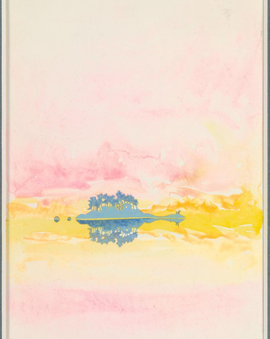 Работа акварелью.