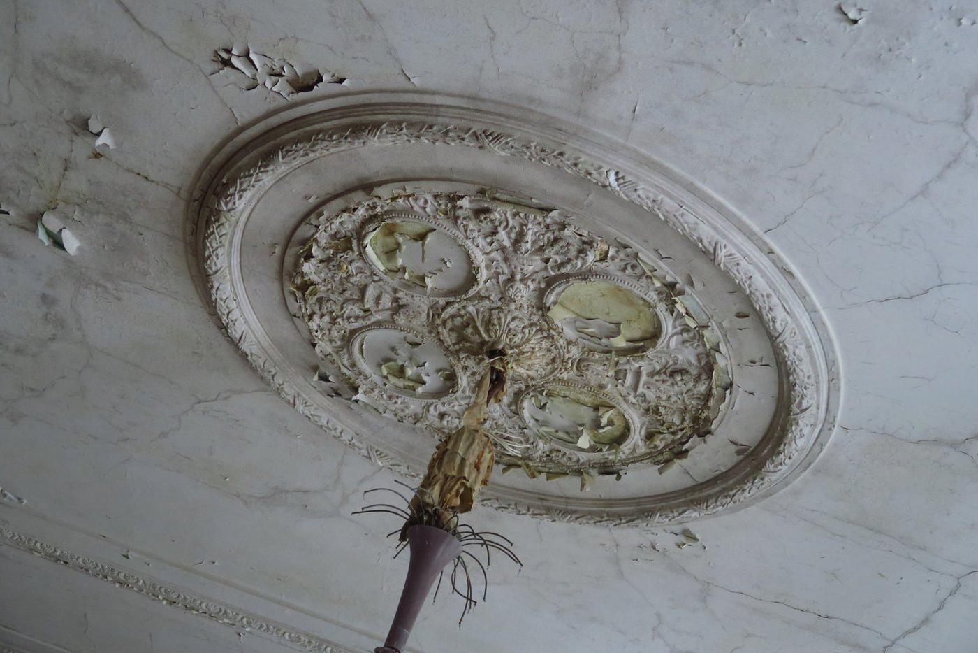 Остатки потолочной лепнины.