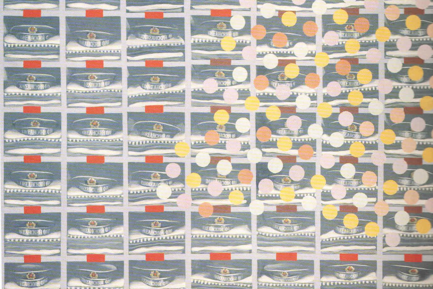 "Шкафчики", 1990–2000 годы. Эту работу художник переделал в 2000-е годы. Он посвятил её морякам подлодки "Курск", чья парадная форма так и осталась сложенной в шкафу после трагедии.