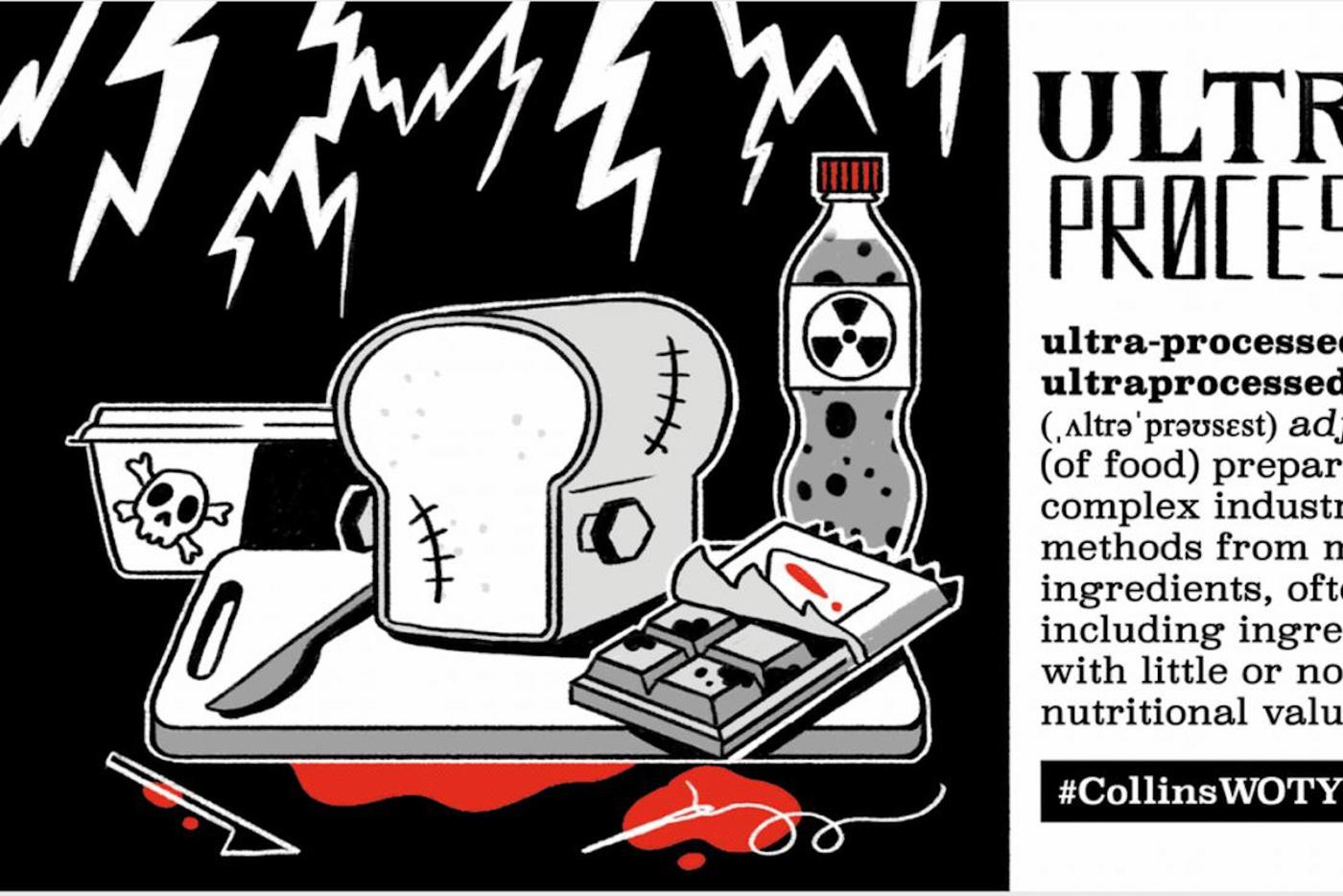 Ultra processed – очень обработанная еда.