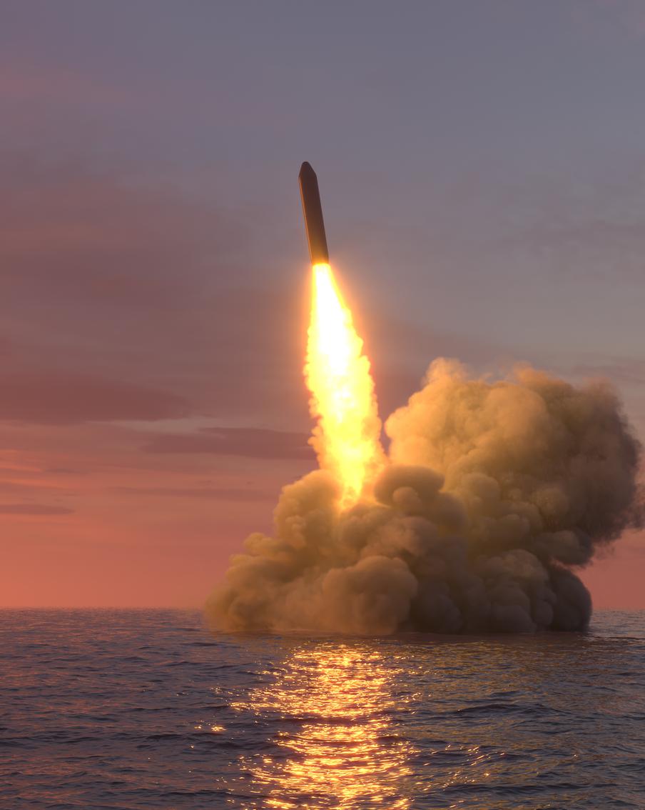 Испытание ракеты "Булава" в акватории Белого моря попало на видео