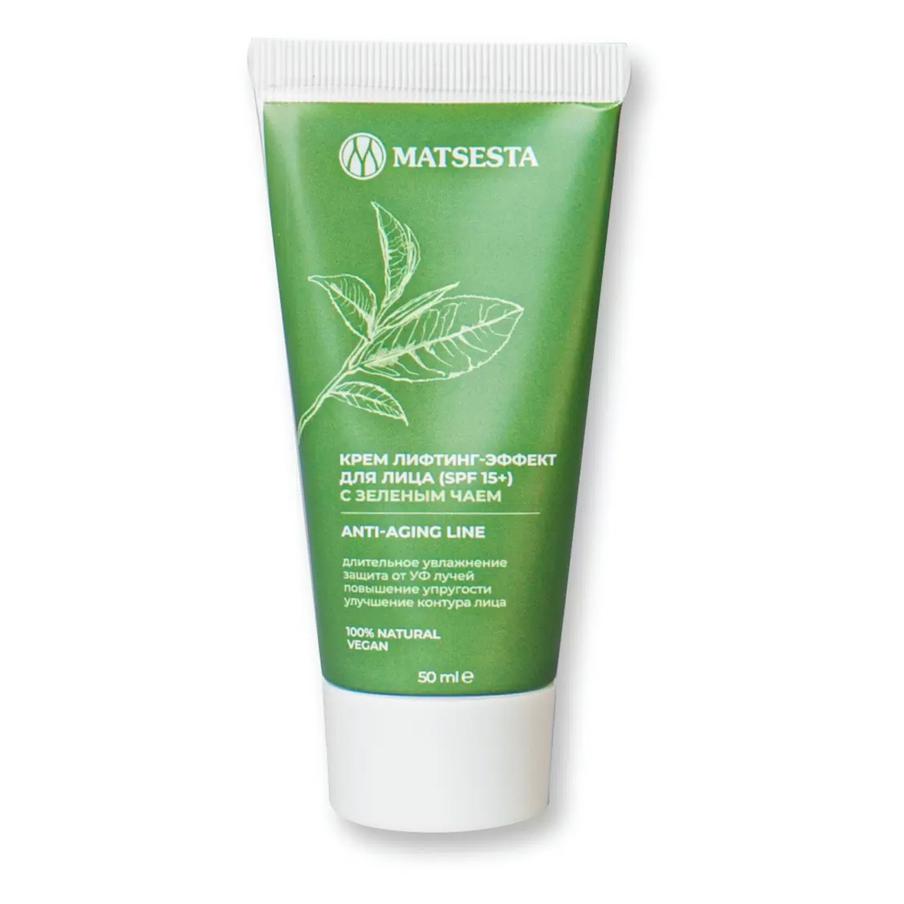 Крем лифтинг-эффект для лица с зелёным чаем SPF 15+ Matsesta (649 руб.)