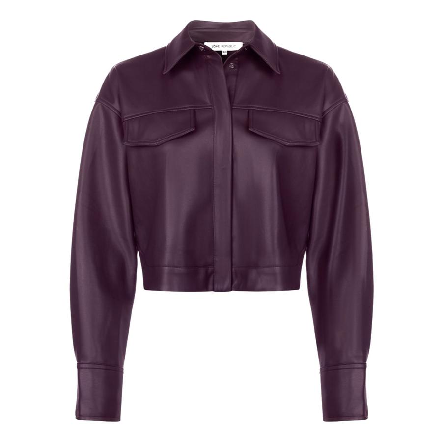 Рубашка из экокожи Love Republic (3999 руб.)