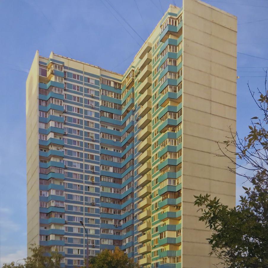 Дом-крест серии П-22К. В 23-этажном доме 1985 года в Крылатском тоже использовали секцию П-3.