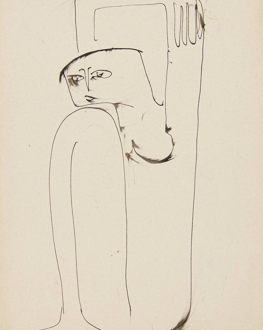 Евгений Михнов-Войтенко. Из цикла Девочка с шаром. 1960 год.