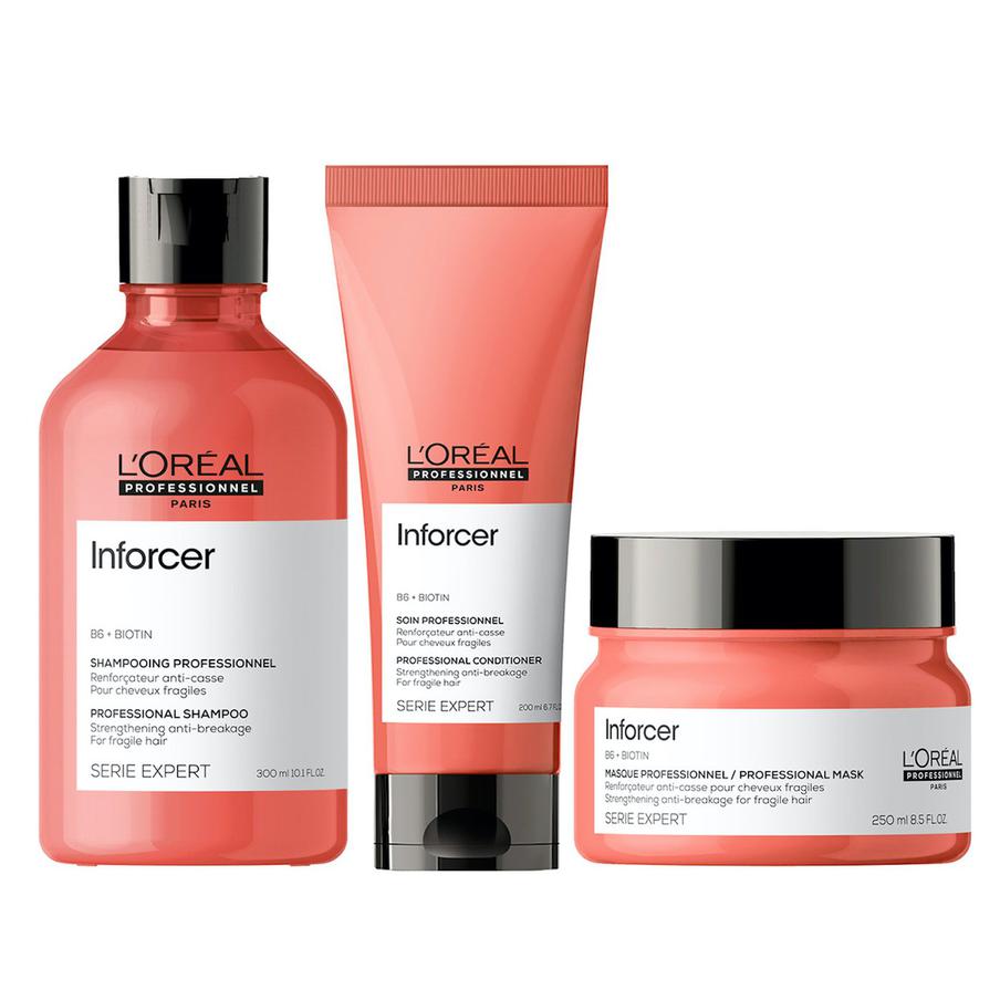 Шампунь, кондиционер и маска для предотвращения ломкости волос L'Oreal Professionnel Inforcer (3342 руб.)