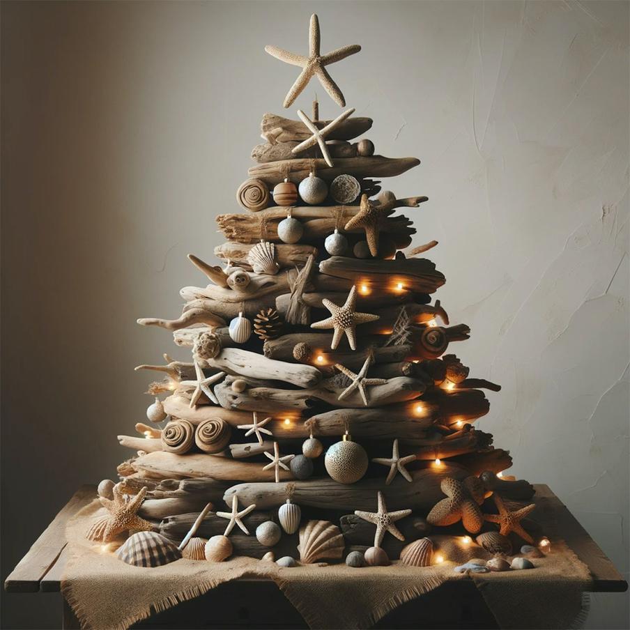 Новогодняя ёлка в морском стиле.