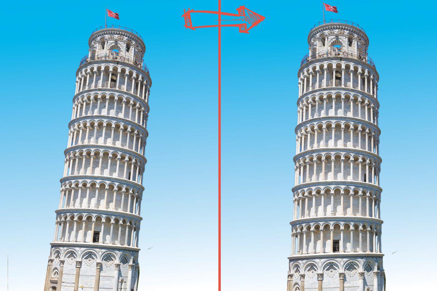 Пизанская башня больше не вызывает у перфекционистов чувство отвращения.