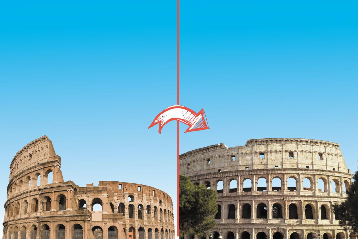 Колизей теперь достроен со всех сторон.