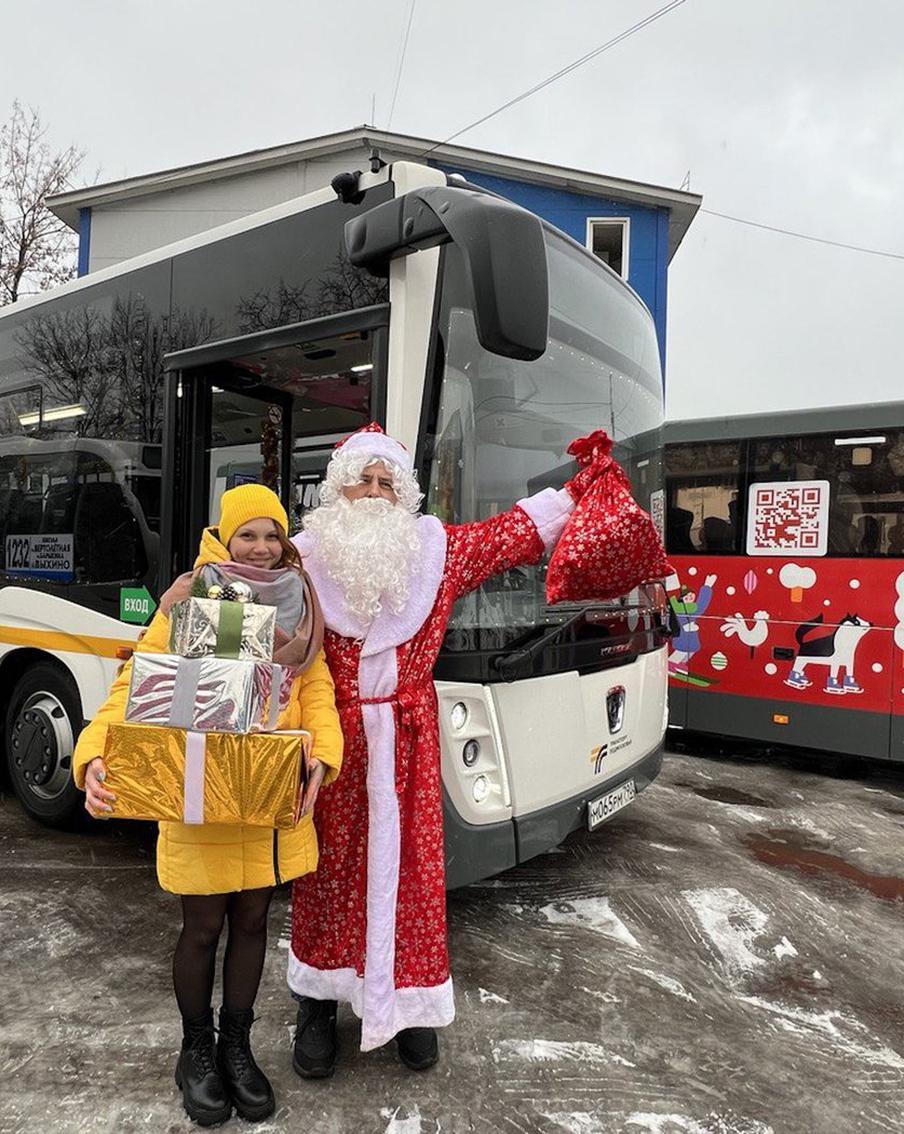 На трёх автобусных маршрутах в Люберцах водители станут Дедами Морозами