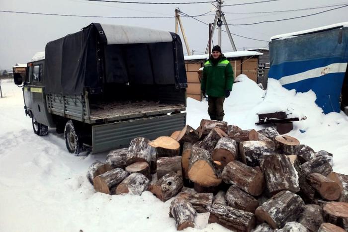 Сотрудники лесного хозяйства помогли заготовить дрова семье мобилизованного
