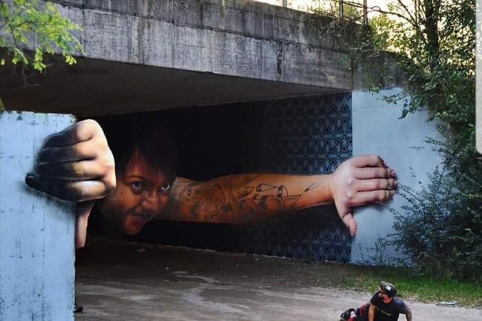 Художник из Италии украшает городские стены: 3D-иллюзии меняют городское пространство