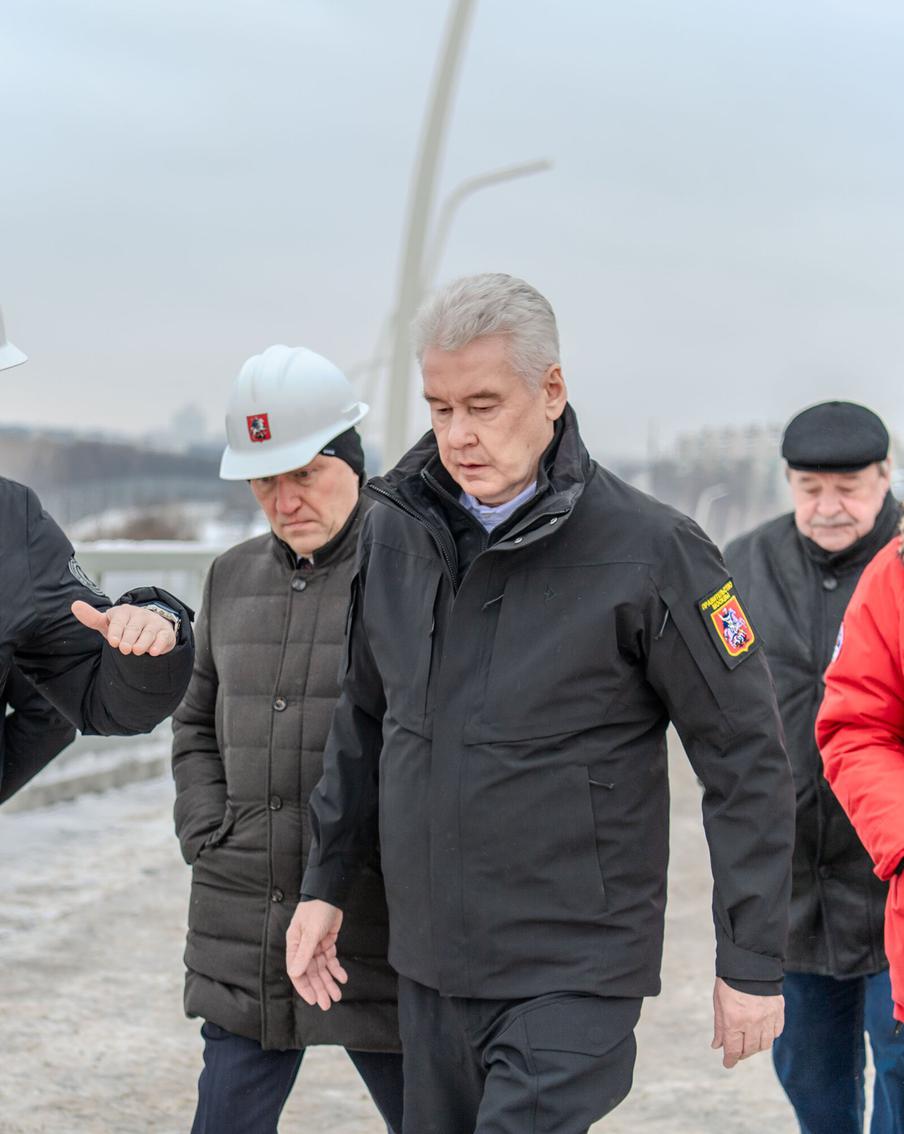 Сергей Собянин рассказал о том, как идёт строительство новой эстакады на пересечении МСД и Открытого шоссе