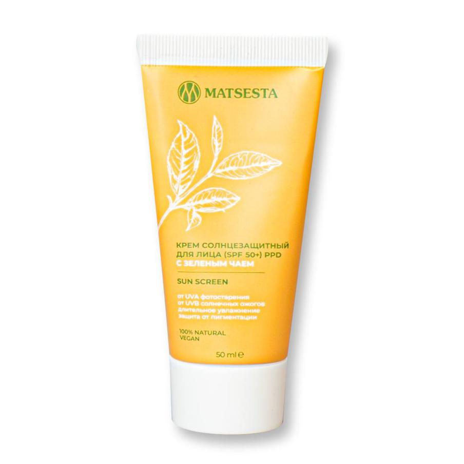 Солнцезащитный крем для лица с зелёным чаем MATSESTA PPD SPF 50+ (649 руб.)