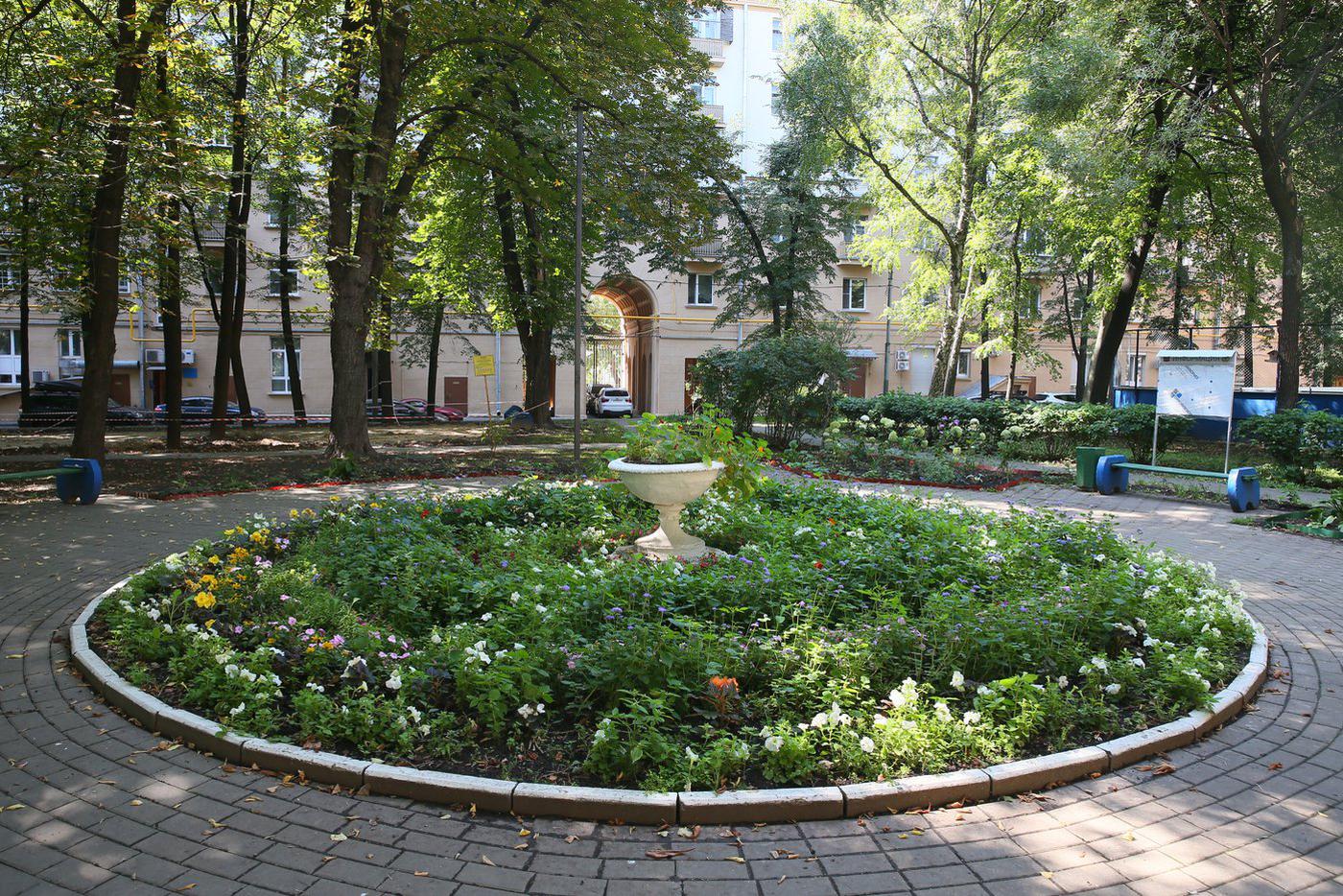 Цветник во дворе.