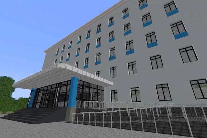 Школьники построили "школу после реновации" в игре Minecraft. По ней можно не только прогуляться, но и пройти мини-квест