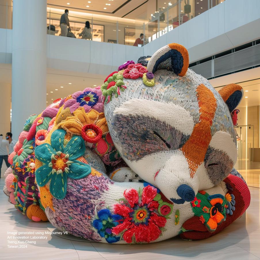 Енот из серии работ "Счастливый рай".