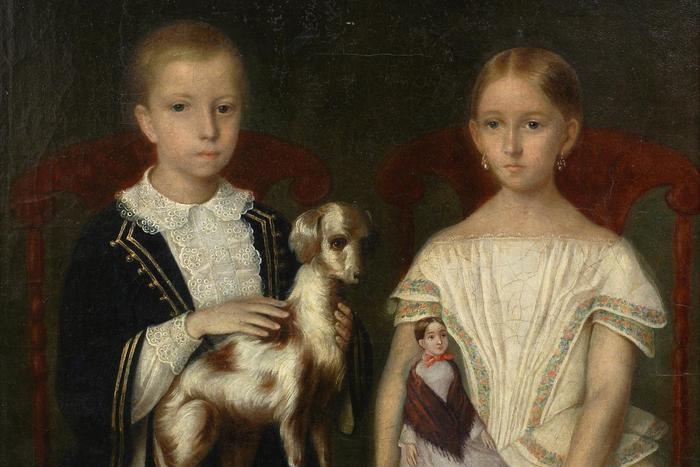 Детские портреты заговорили при помощи цветов, питомцев и часов