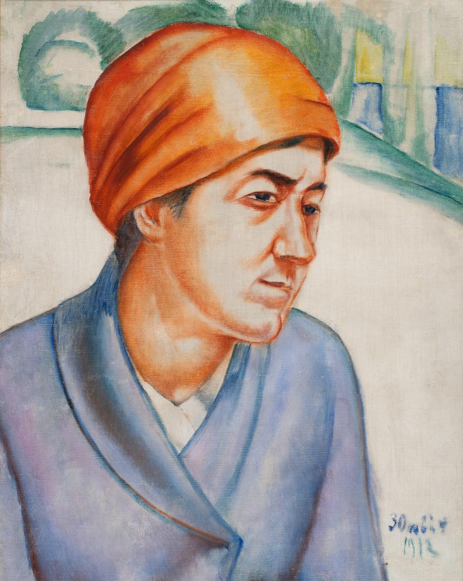 Кузьма Петров-Водкин, "Портрет М. Ф. Петровой-Водкиной", 1912.