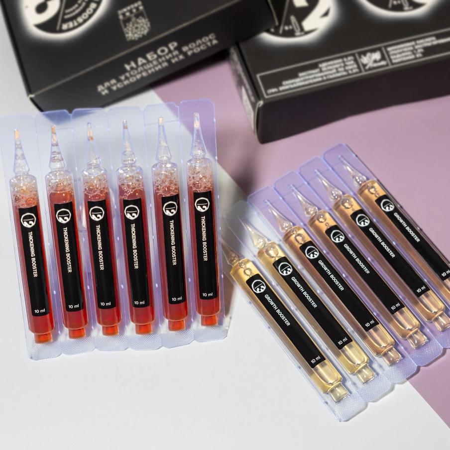 Набор ампул для утолщения и ускорения роста волос Nona Organic (1145 руб.)