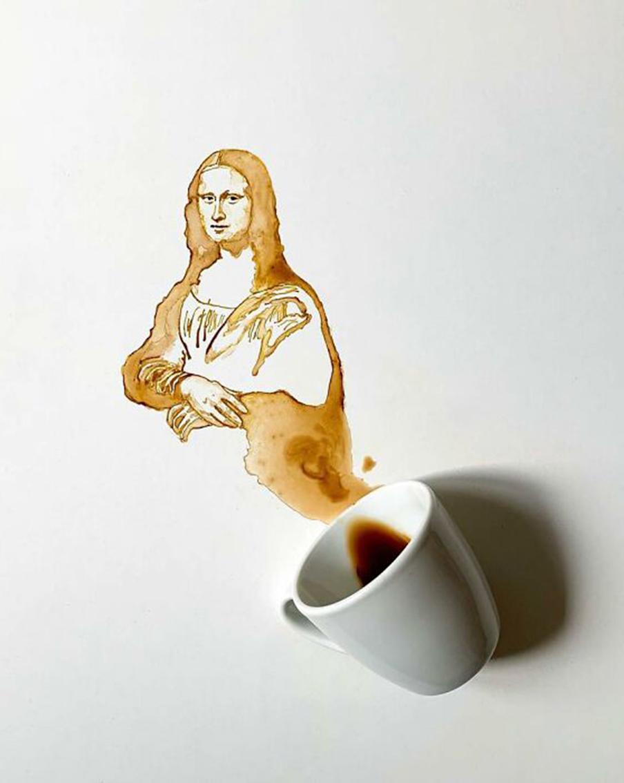 Художница создаёт потрясающие работы с помощью кофе