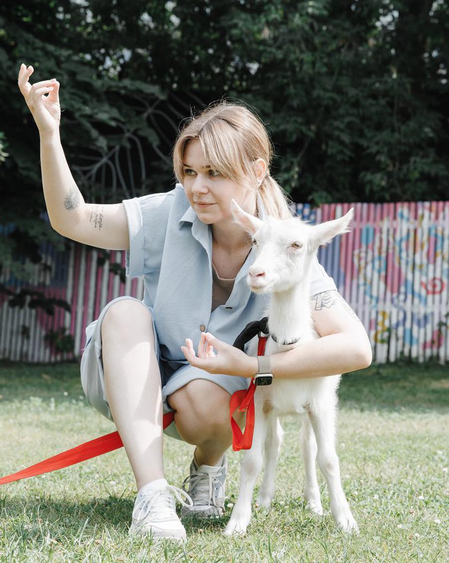 В Парке Горького появился новый вид йоги – нэннийога. Теперь москвичи принимают асаны вместе с настоящими козочками