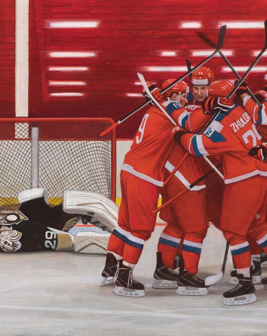 "Красную машину" написали маслом, а хоккейного вратаря напечатали с помощью 3D-принтера