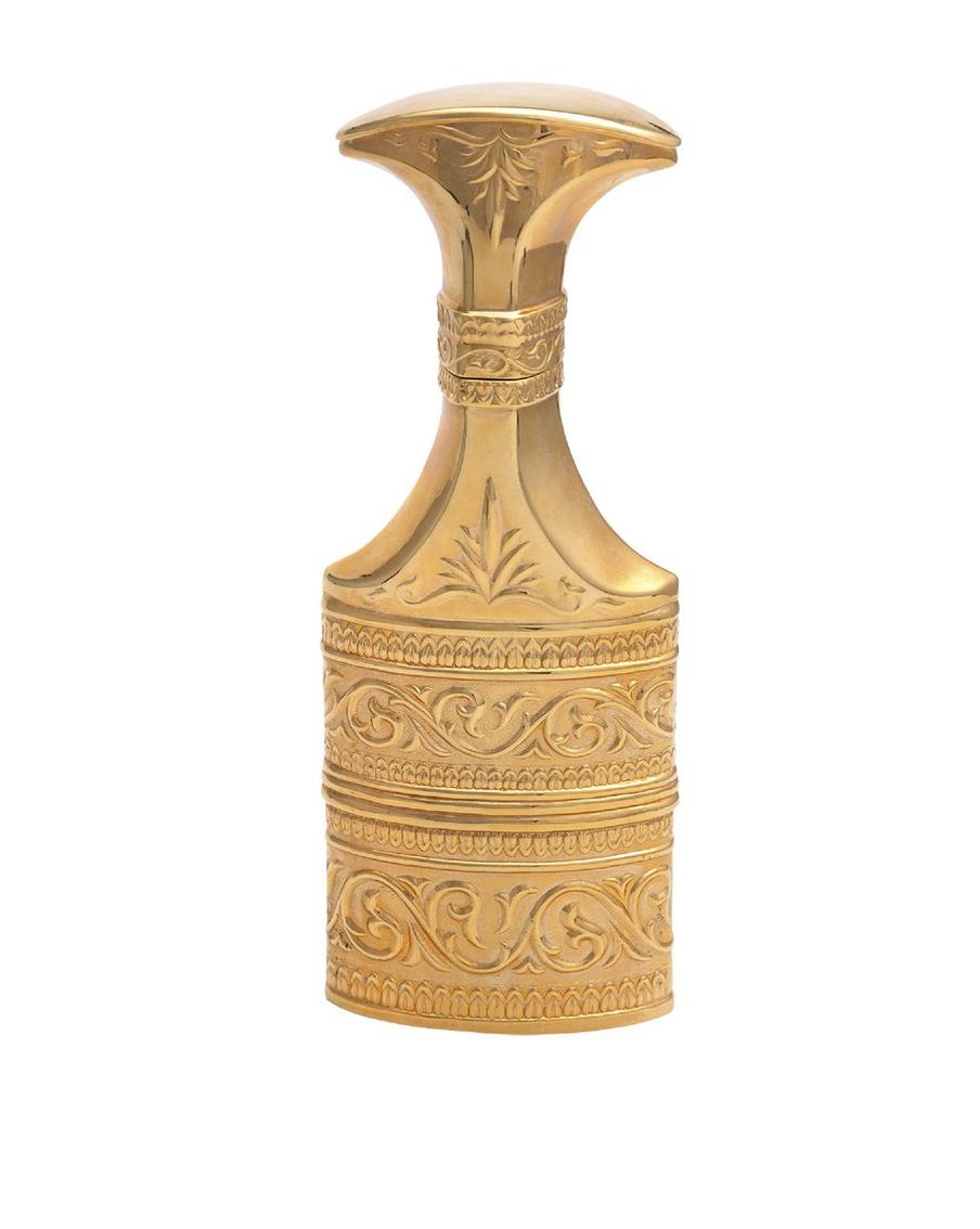 Флакон первой коллекции духов для
мужчин Amouage Gold Man.
Султанат Оман, Маскат, 1983.
Хрусталь, золото, 24 карата.
Передан на временное хранение
парфюмерным домом Amouage.
Национальный музей Султаната Оман.