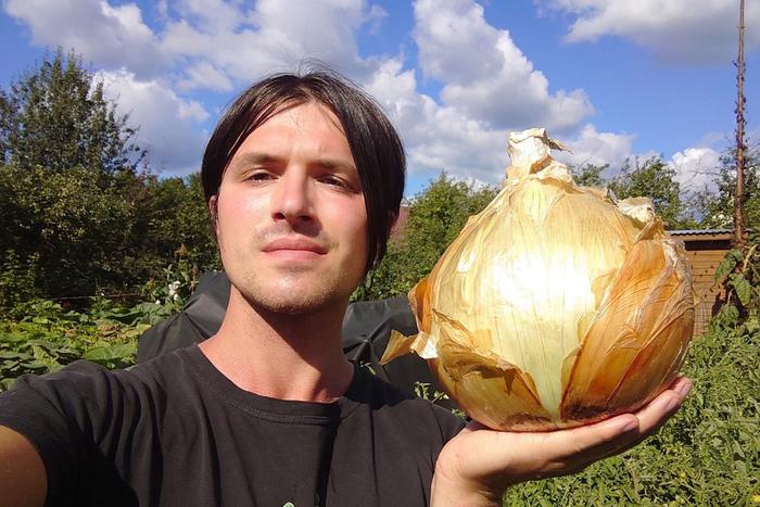 "На моём участке растут только гигантские овощи": москвич вырастил трёхкилограммовую луковицу