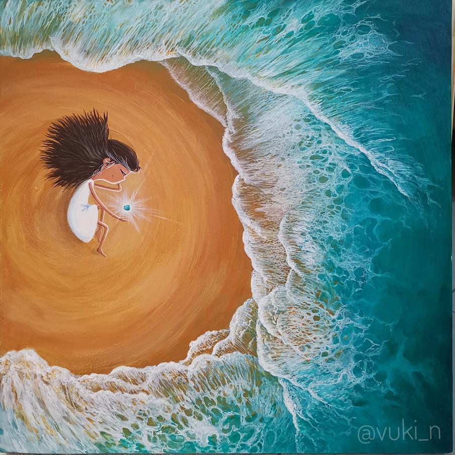 "Сокровище из глубин"
У каждого есть своё сокровище, к которому обращаешься, когда теряешь себя. Ракушка — это маленький якорь. Её можно носить с собой на случай, если загрустил о своем Море. Море — всегда со мной, стоит только сжать ракушку в руке.