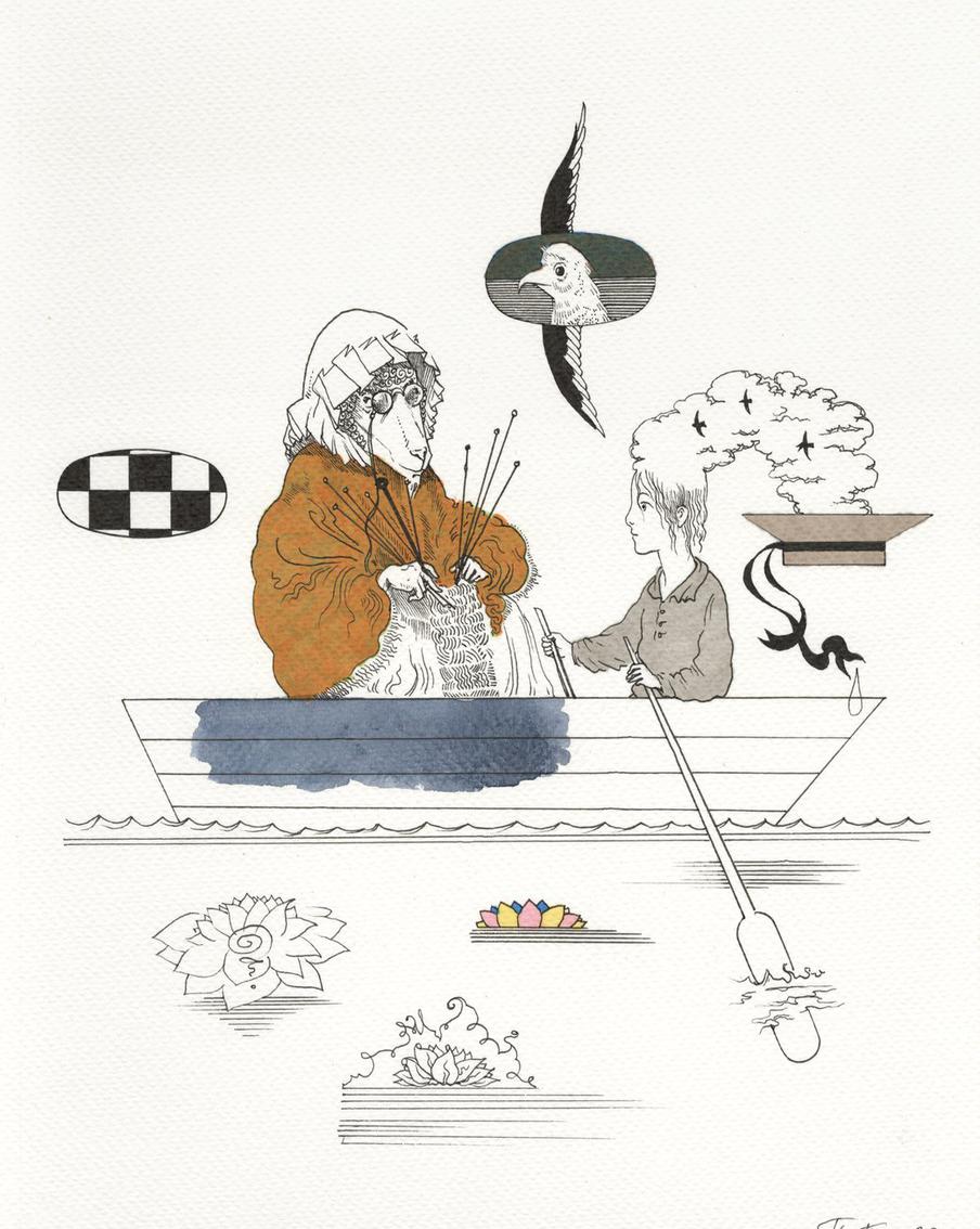 Павел Пепперштейн. Из серии "Алиса в Зазеркалье". 2023