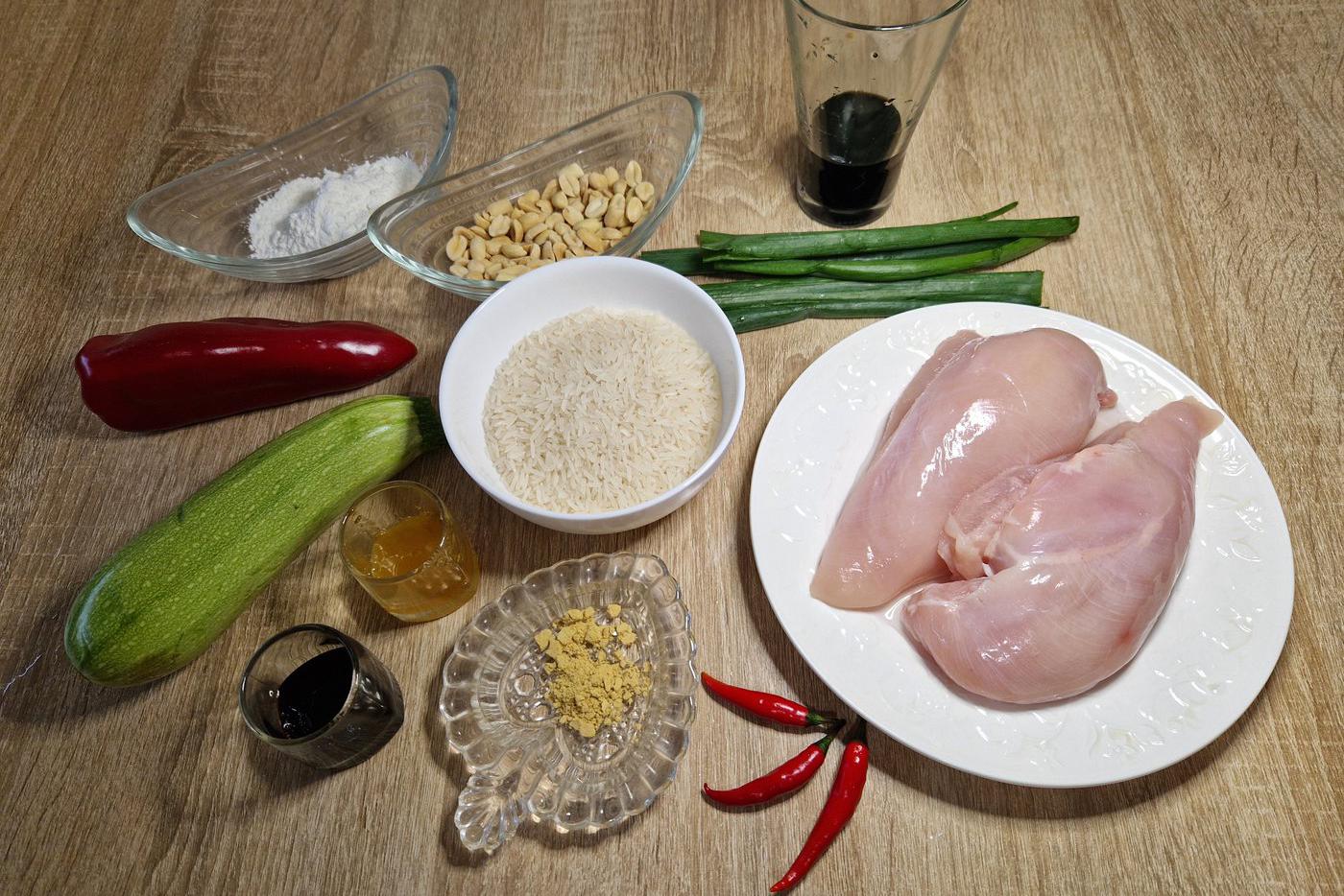 Продукты для курицы кунг пао.