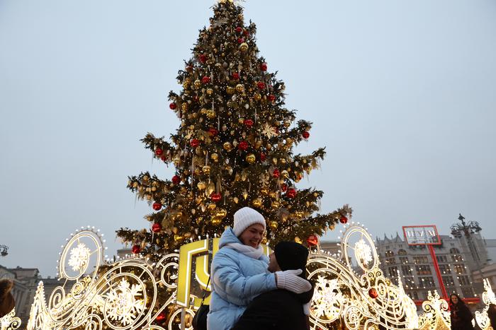 Москва готова к зиме: в городе появились гигантские шары и ёлки "в поклоне"